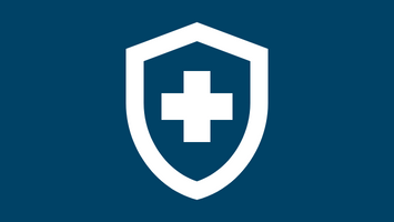 Shield and cross icon